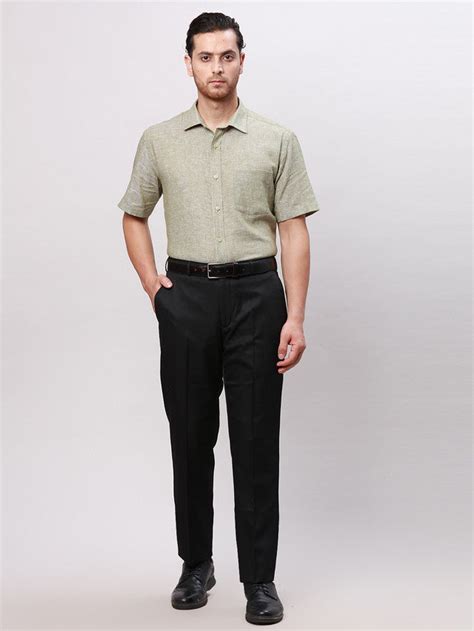 Park Avenue Men Black Smart Fit Solid Trouser – MyRaymond