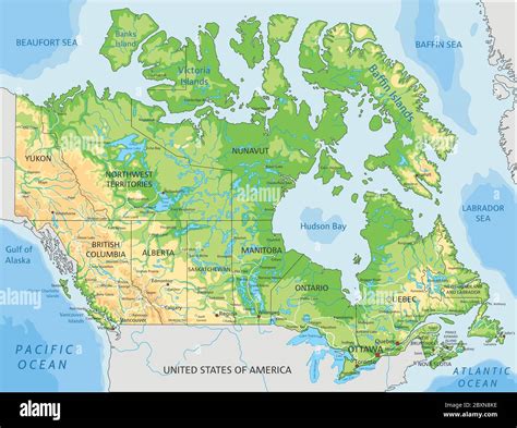 Contour Map Mountains Hi Res Stock Photography And Images Alamy High Detailed Canada Physical ...