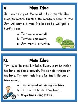 Main Idea Task Cards 的图像结果