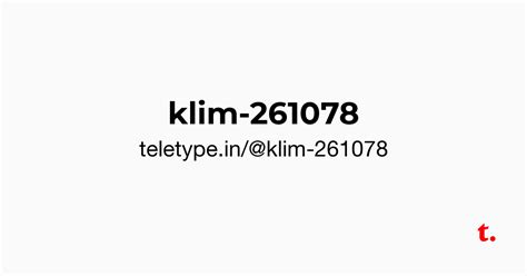 @klim-261078 — Teletype