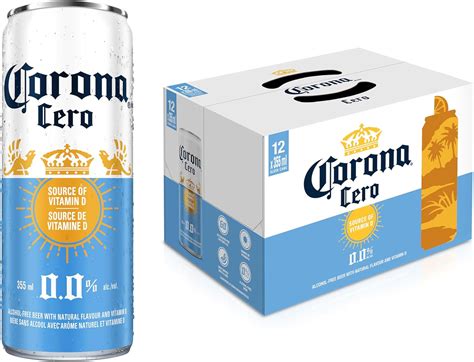 Corona Cero Non-alcoholic Beer Source of Vitamin D, 355 mL Cans, 12 ...