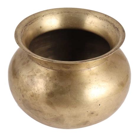 Golden Brass Round Rice Cooking Pot