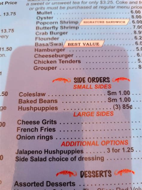 Menu at Captain Joey Patti's Seafood & Saloon restaurant, Pensacola, W ...