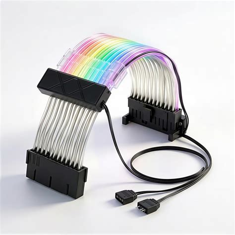 ZORBES® 24 Pin ARGB Motherboard Power Extension Cable, RGB LED PC Cable ...
