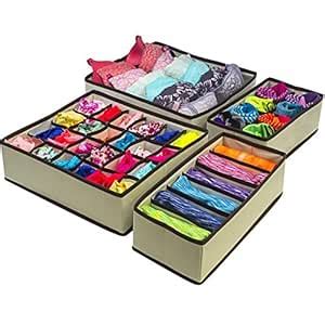 Brain Freezer Foldable Fabric Drawer Dividers Set Of 4 Foldable ...