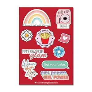 THE BIG BAD STORE Aesthetic Reusable Self-Adhesive Laptop Stickers ...