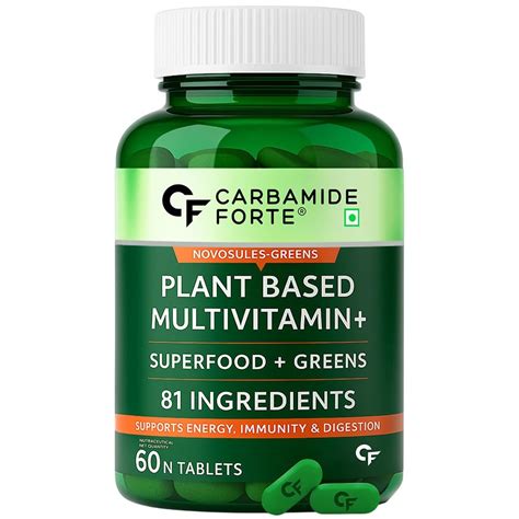 Carbamide Forte Plant Based Multivitamin Tablets for Men & Women for ...