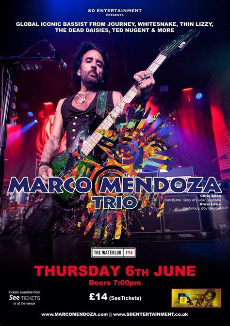 Marco Mendoza Trio, Waterloo FY4, Blackpool, 6 June 2024 | AllEvents.in