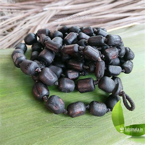 Shyama Tulsi 108 Beads Japa Mala Black Color original Tulsi Row Beads ...