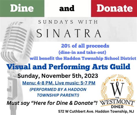 Sundays with Sinatra: Dine and Donate for the HT Visual & Performing ...