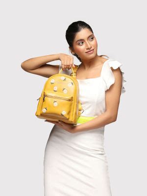 Buy Caprese Kyle Backpack - Mustard (S) Online