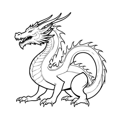 Dragon outline Images - Free Download on Freepik