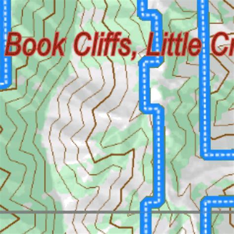 UT Book Cliffs Little Creek Roadless 12 Topo Map by Utah HuntData LLC ...