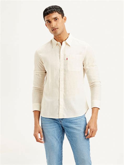 Men's Solid Slim Fit Linen Shirt – Levis India Store