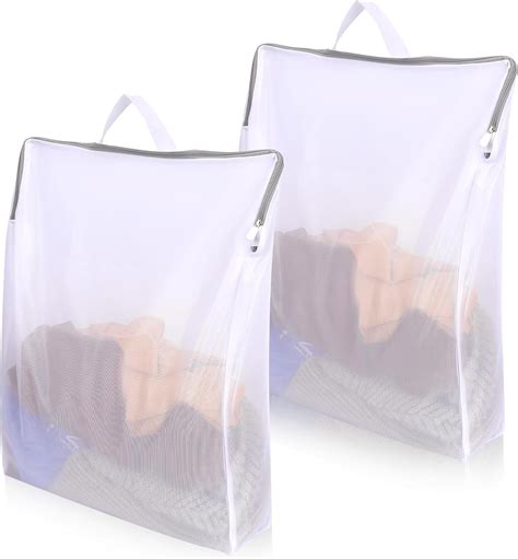 2 Pcs Large Mesh Laundry Bags, 20x24x4 Inches Fine Mesh Washing Bags ...