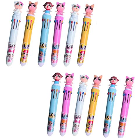 TLISMI 10 in 1 Multicolor Girl Beautiful Design Retractable Click ...
