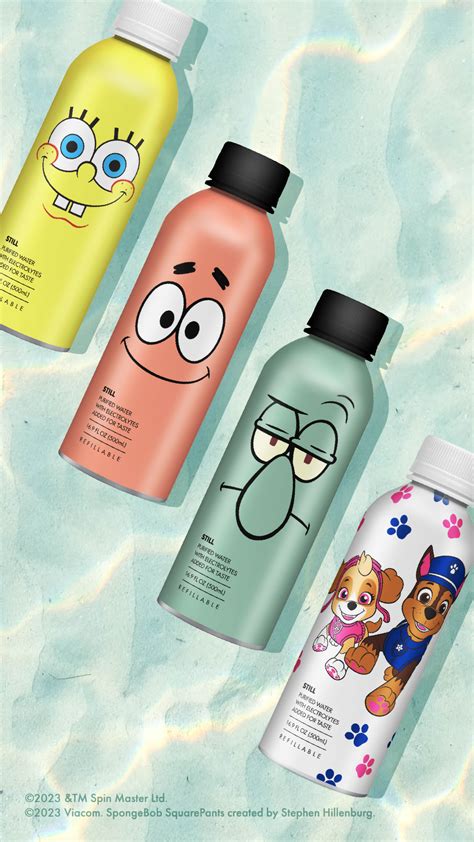 SpongeBob 16.9 oz Limited Edition Aluminum Water Bottles | PATH Water ...