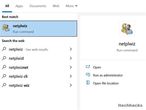 Image result for Netplwiz Command Remove Password