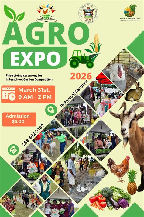 Agro Expo 2026, Botanical Gardens, St John's Antigua, Saint Johns, 31 ...
