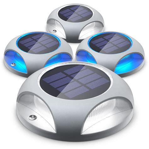 Buy SIEDiNLAR Solar Deck Lights Outdoor LED Driveway Markers Dock Light ...