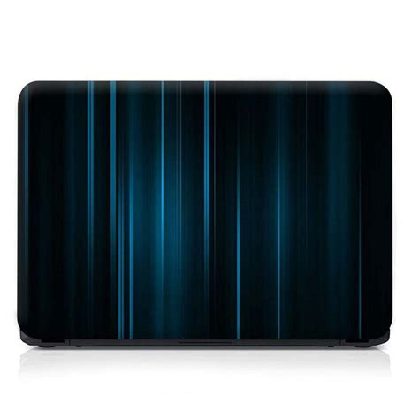 Full Panel Laptop Skin - Cyan Lines on Black – SkinsLegend