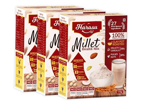Harasu Millet Health Mix, (1 KG * Pack of 3), 100% Narural, Clay pot ...
