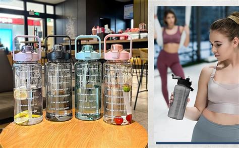 Gift dedo 2L Capacity Transparent Motivational Water Bottle for Office ...