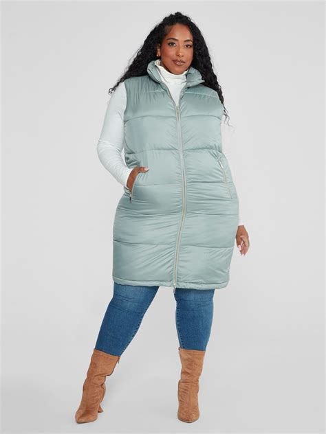 Plus Size Chanice Long Puffer Vest | Fashion to Figure