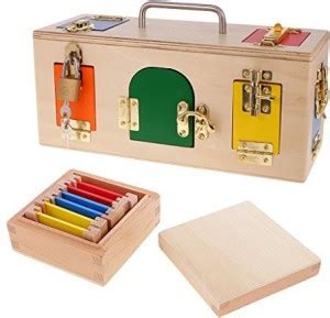 Dovewill Kids Toddlers Montessori Toys - Little Metal Locking Box+Color ...