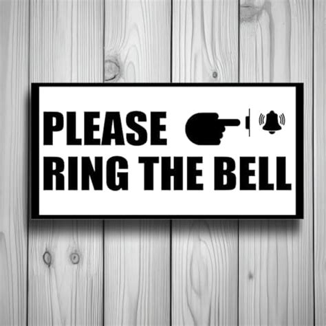 Komstec Please Ring The Bell Sign Boards Sun Board For House & Home 8x4 ...
