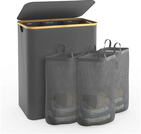 Amazon.com: Bathola Laundry Hamper with Lid, 145L Extra Large Hamper 3 ...