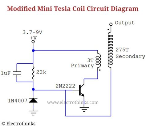 Modified Mini Tesla Coil Circuit Diagram | Tesla coil, Tesla coil ...