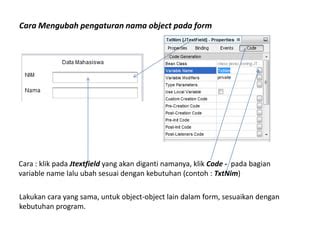 Image result for GUI Java Simpan Hapus Data Mahasiswa