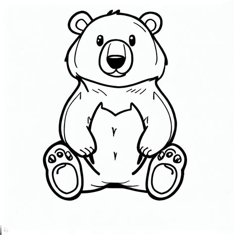 Bear Coloring Page – Color My Pages