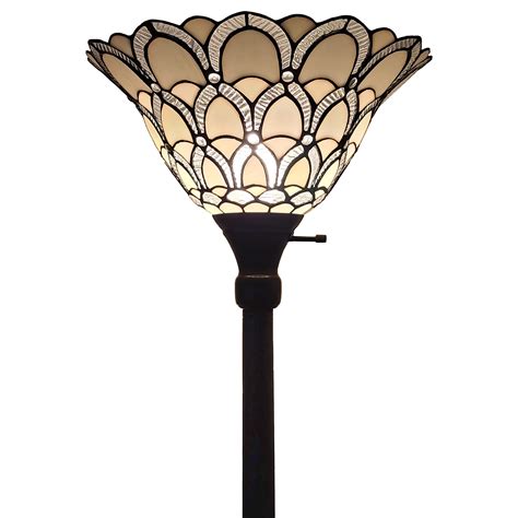 Amora Lighting Tiffany Style 69" Tall Stained Glass Peacock Floor Lamp ...