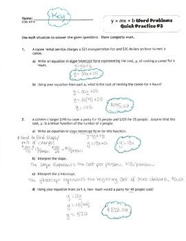 Image result for Slope-Intercept Word Problems