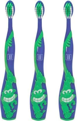 MeeMee Soft Bristles Kids Toothbrush (Green, Pack of 3) Extra Soft ...
