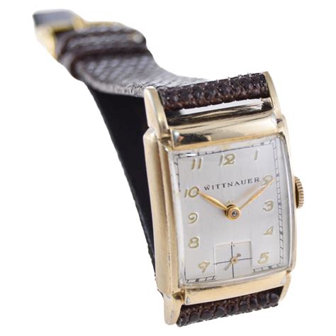 Wittnauer Art Deco Gold Filled Tank Style Watch circa 1940's For Sale ...