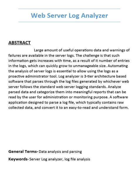 Web Log Analyzer 的图像结果
