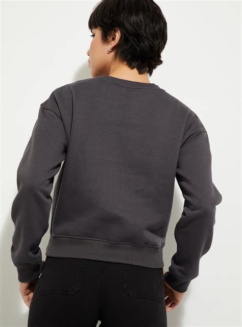 Buy URB_N Women Solid Relaxed Fit Sweatshirt Online at just Rs. 599.0 ...