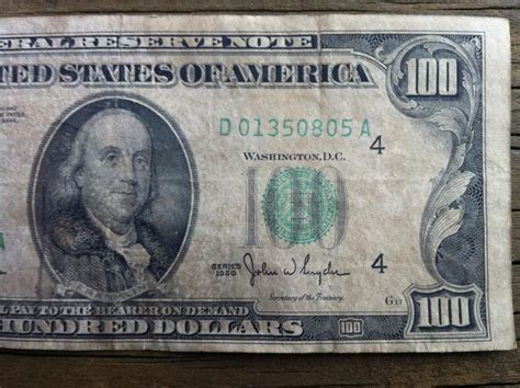 1950 100 Dollar Bill