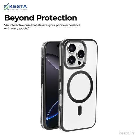iPhone 16 Pro Max Cover - Notify Popup Black Transparent Case (Camera ...
