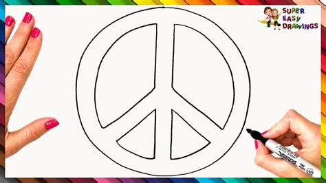 How To Draw A Peace Symbol Step By Step ☮️ Peace Symbol Drawing Easy ...