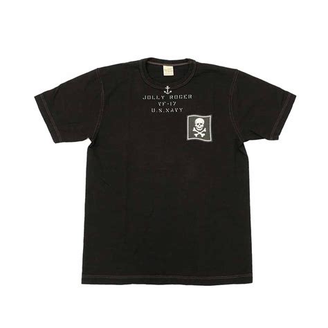 BUZZ RICKSON'S - SLUB YARN T-SHIRT - VF-17 JOLLY ROGER - BR79561 ...