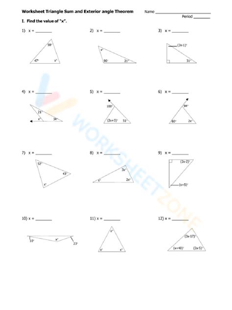 Image result for Angle Side Theorem Worksheet