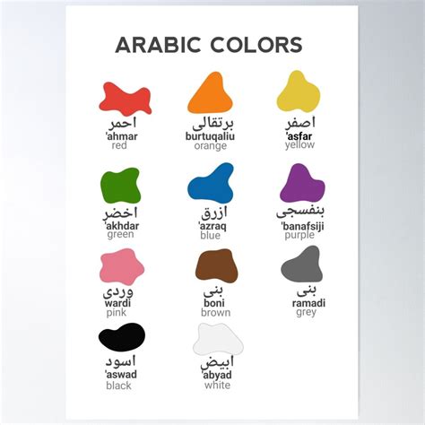 "Arabic Colors for Kids: Discover, Learn, and Play" Poster for Sale by ...