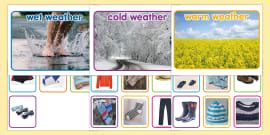 Weather Clothes Sorting Activity - Twinkl Resources