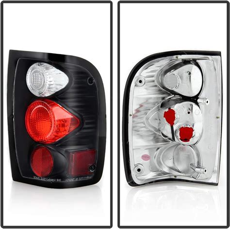 Buy ACANII - For 1998-2000 Ford Ranger Pickup Black Housing Tail Lights ...