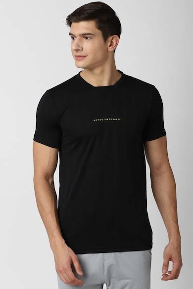 Buy Men Black Solid Round Crew Neck Crew Neck T-shirt Online - 701563 ...