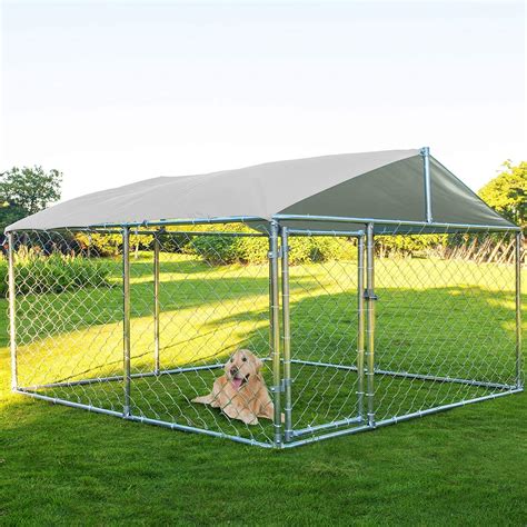 Amazon.com: MAGIC UNION Dog Kennel Outdoor Metal Dog Cage Outside Dog ...